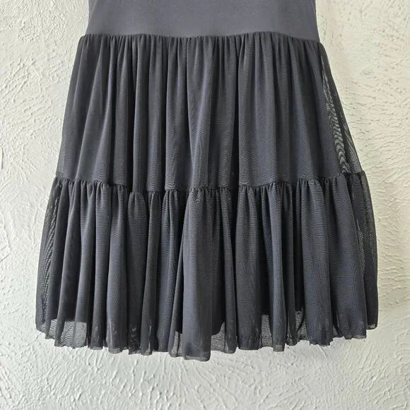 Blogilates Ballerina Active Dress Small Black Short Lined Ruffle Pleated Tiered - Picture 9 of 11